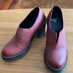 Dr.Martens plum coloured heels UK 7, US 9 (ladies)